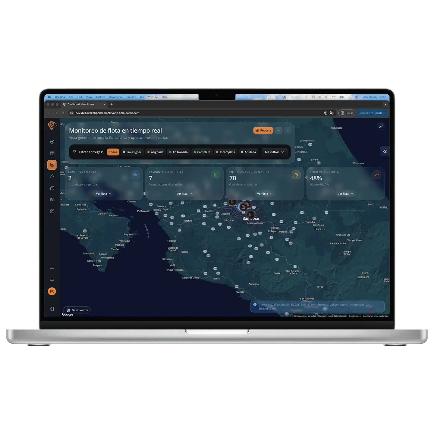 MacBook mostrando SmartFleet